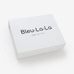 Luxe Collection 100% Organic Cotton Luxury Knit Baby Blanket + Hat Set with Gift Box Bleu La La