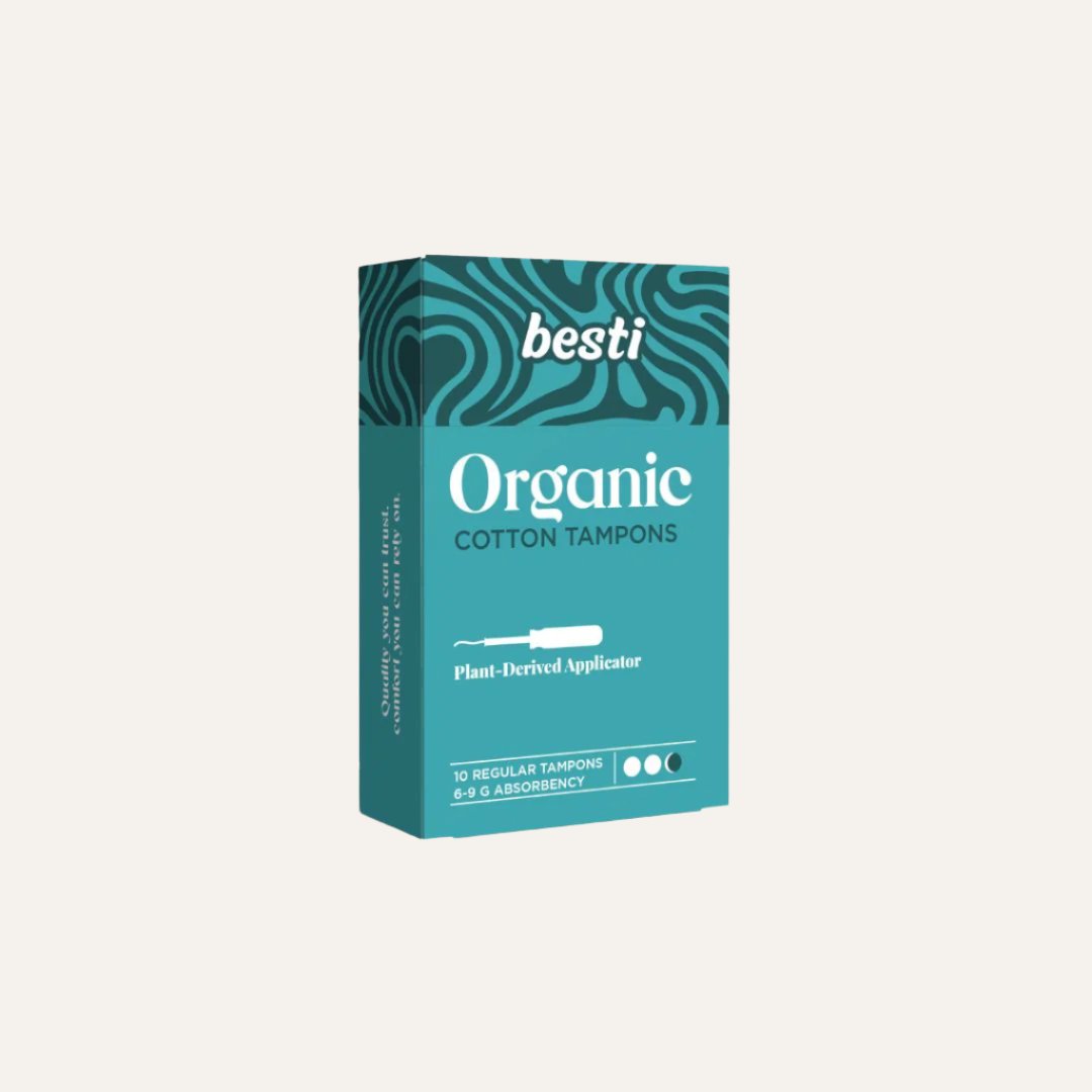 Besti 100% Organic Cotton Regular Tampons (10 Count) - By Baano