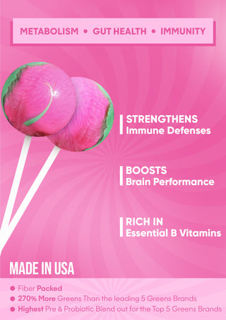 It Girl Superfood Greens Lollipops - Vegan Candy with Supergreens, Vitamins & Antioxidants