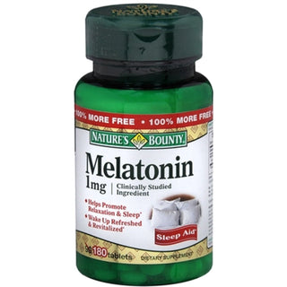 Nature's Bounty Dietary Tablets And Sleep Aid Melatonin 1 Mg