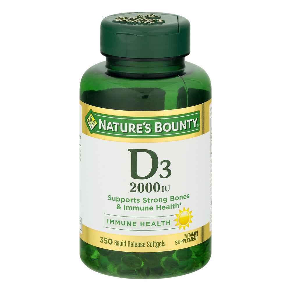 Nature's Bounty Vitamin D3, 50 Mcg, Rapid Release Softgels
