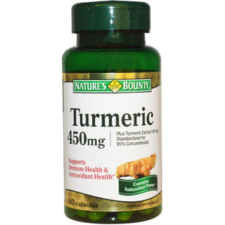 Nature's Bounty Herbal Health Turmeric Capsules, 450 Mg