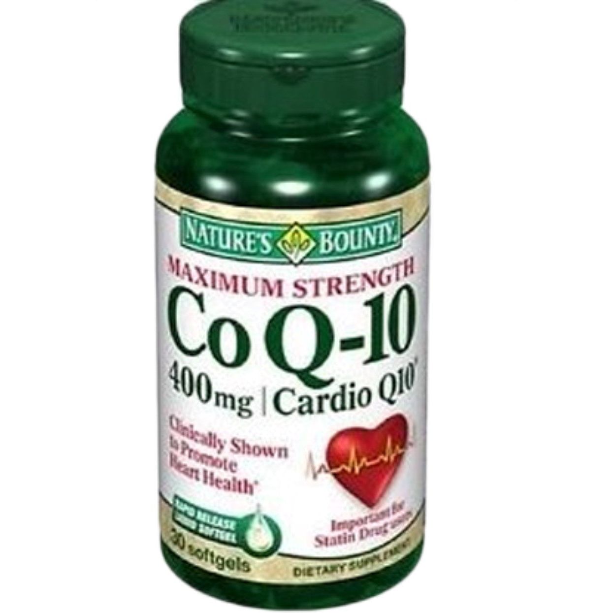 Nature's Bounty Co Q-10 400 Mg Rapid Release Dietary Supplement Liquid Softgels