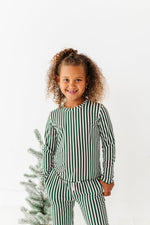 Green Stripes | GIRLS WIDE-LEG SET - By Baano