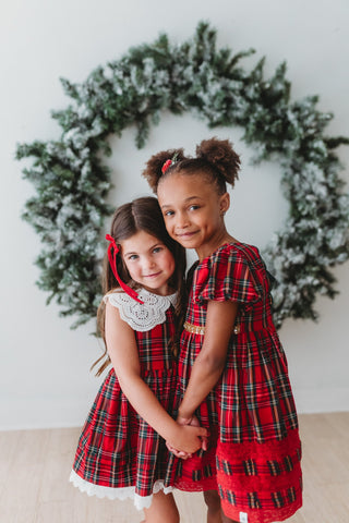 *PREORDER* Christmas Tartan Charlotte Dress - By Baano