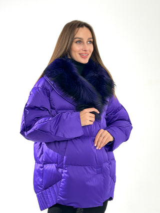 Genuine Silver Fox Premium Down Fill Coat - By Baano
