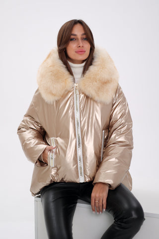 Genuine Polar Fox Down Fill Jacket - By Baano