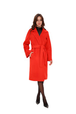 Chester Premium  Wool Cashmere Coat in Sicily Red