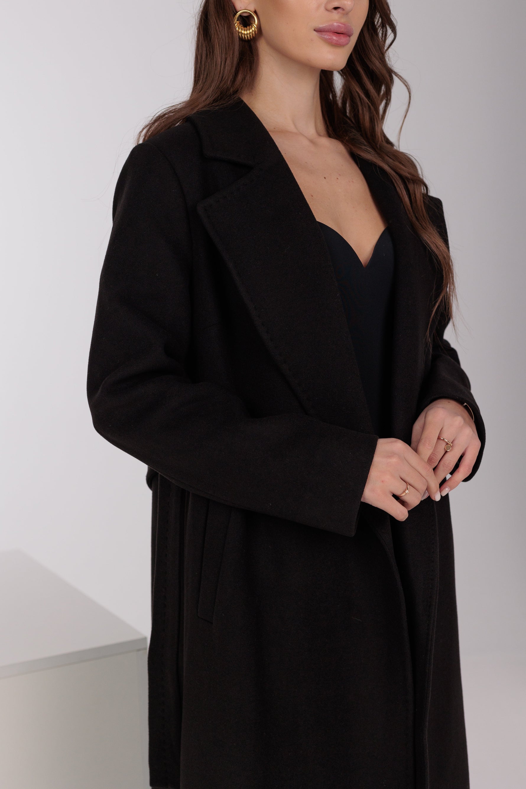 Astoria Classic Wraparound Wool Blend Overcoat