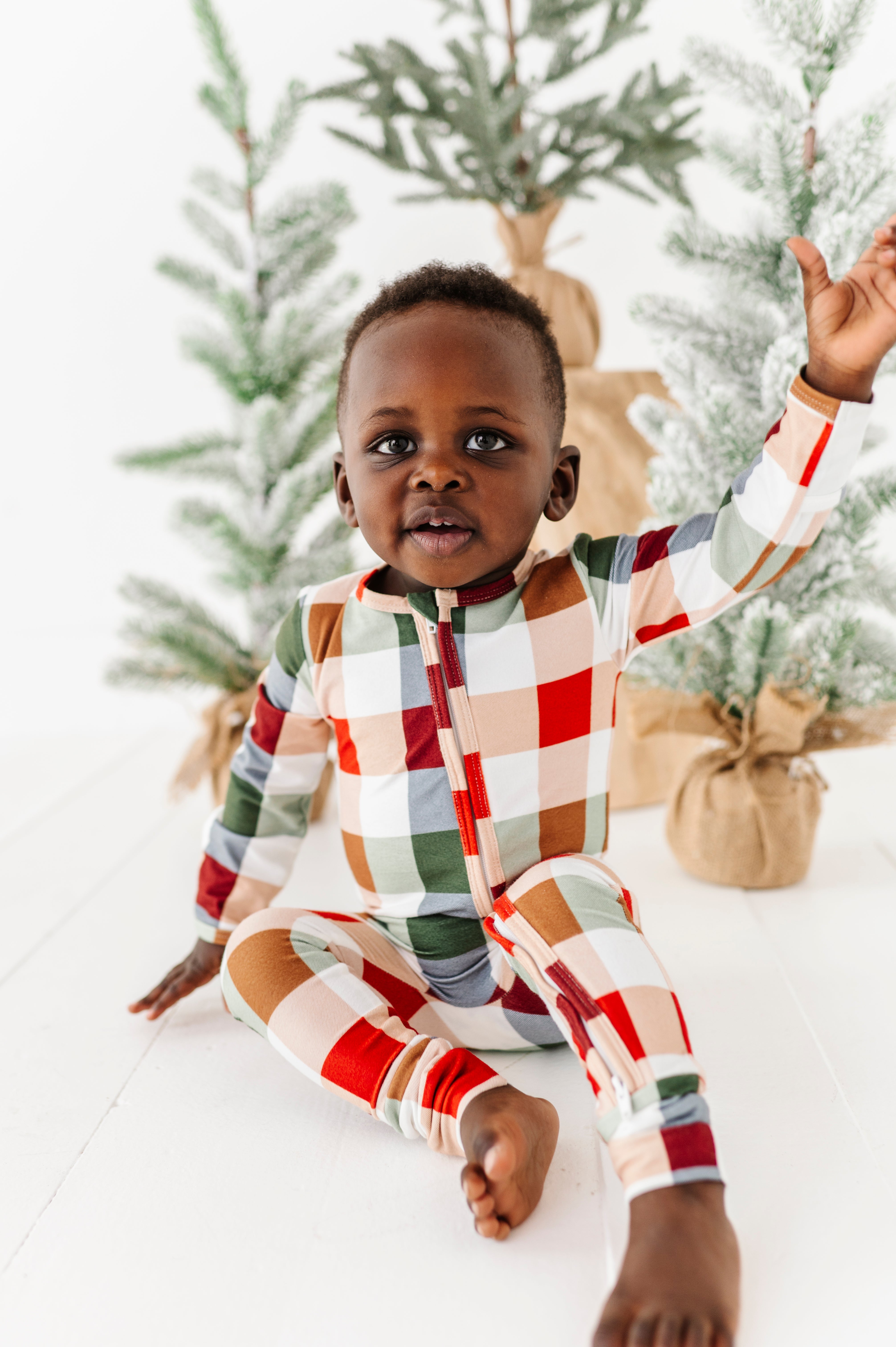 Holiday Plaid | ZIP ROMPER - By Baano