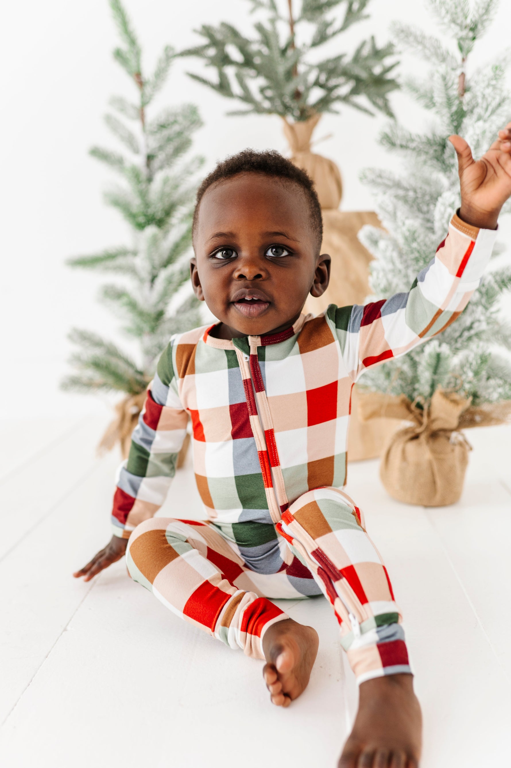 Holiday Plaid | ZIP ROMPER - By Baano