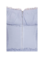 Xavy Baby Blue Off Shoulder Corset Midi Dress Miss Circle