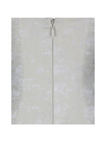 Chelsea Ivory Jacquard Ruched Bust Sweetheart Midi Dress Miss Circle