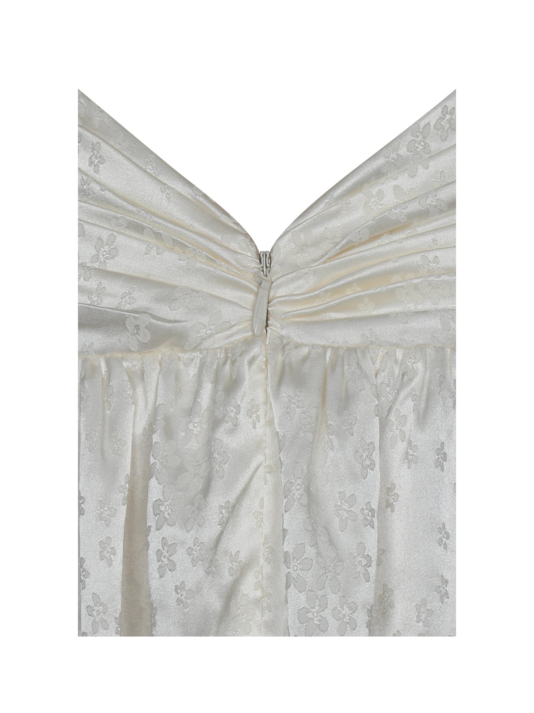 Nalani Floral Ivory Ruffled Halter Maxi Dress