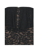 Parisa Black Lace Ruffled Mermaid Maxi Dress