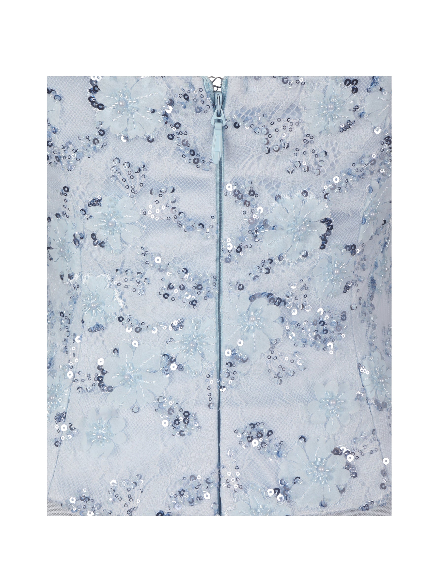 Aurielle Baby Blue Sweetheart Mermaid Peplum Maxi Dress