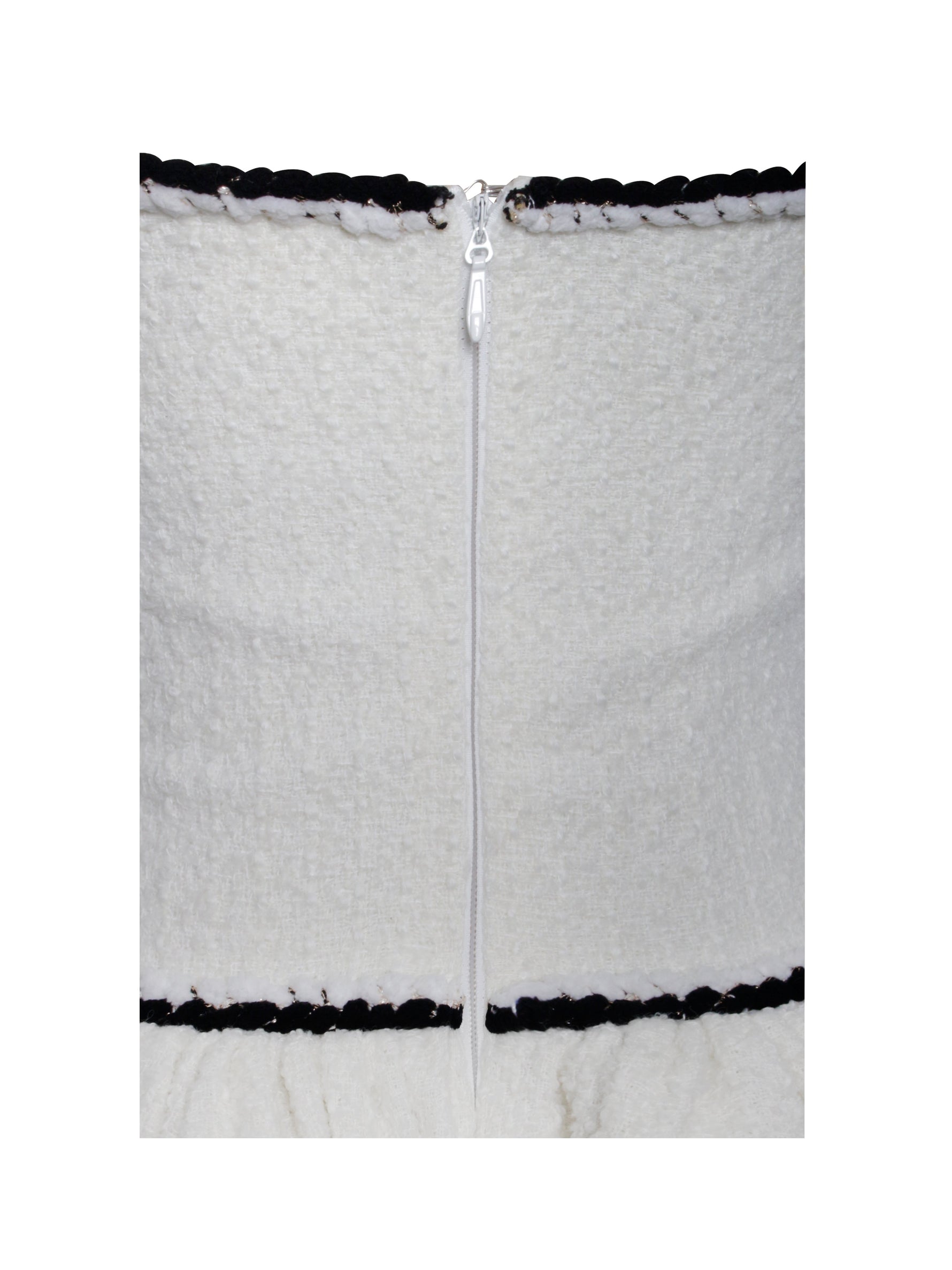 Natalie U Neck Halter Drop Waist Tweed Midi Dress Miss Circle