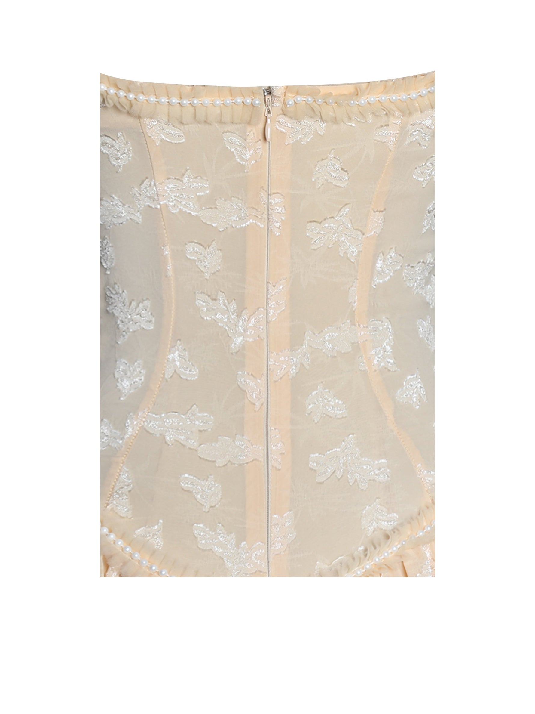 Ulissa Orange Square Neck Jacquard Textured High Slit Maxi Dress Miss Circle