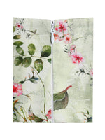 Jacinda Green Floral Print Ruched Breast Linen Midi Dress