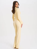 Quinnie Butter Yellow Slim Suit Pants Miss Circle