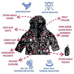 Car Seat Coat | The Road Coat Vegan - Rocketship Print