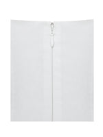 Corinne White Poplin Flared Midi Dress with Removable Bow Miss Circle