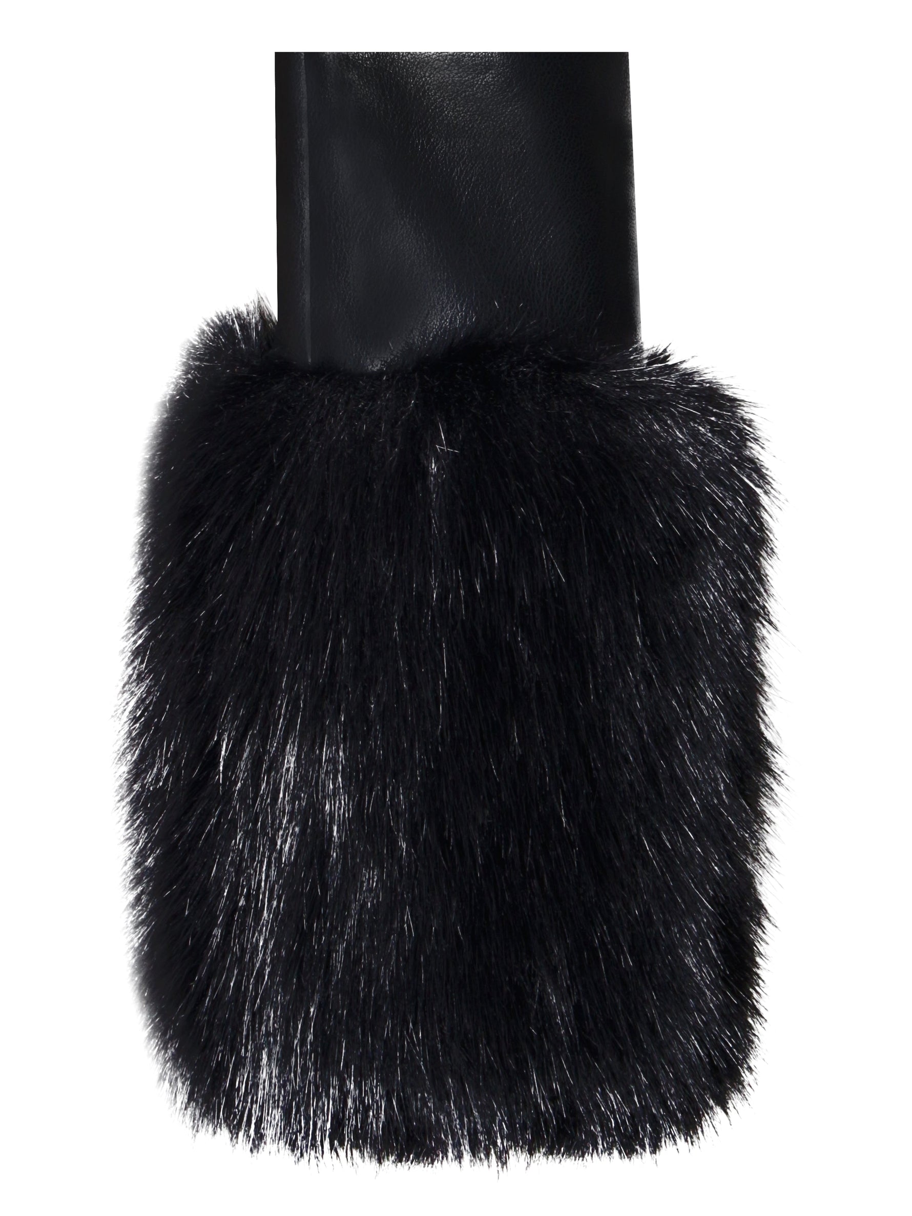 Ziah Cropped Leather Jacket with Fur Collar Miss Circle