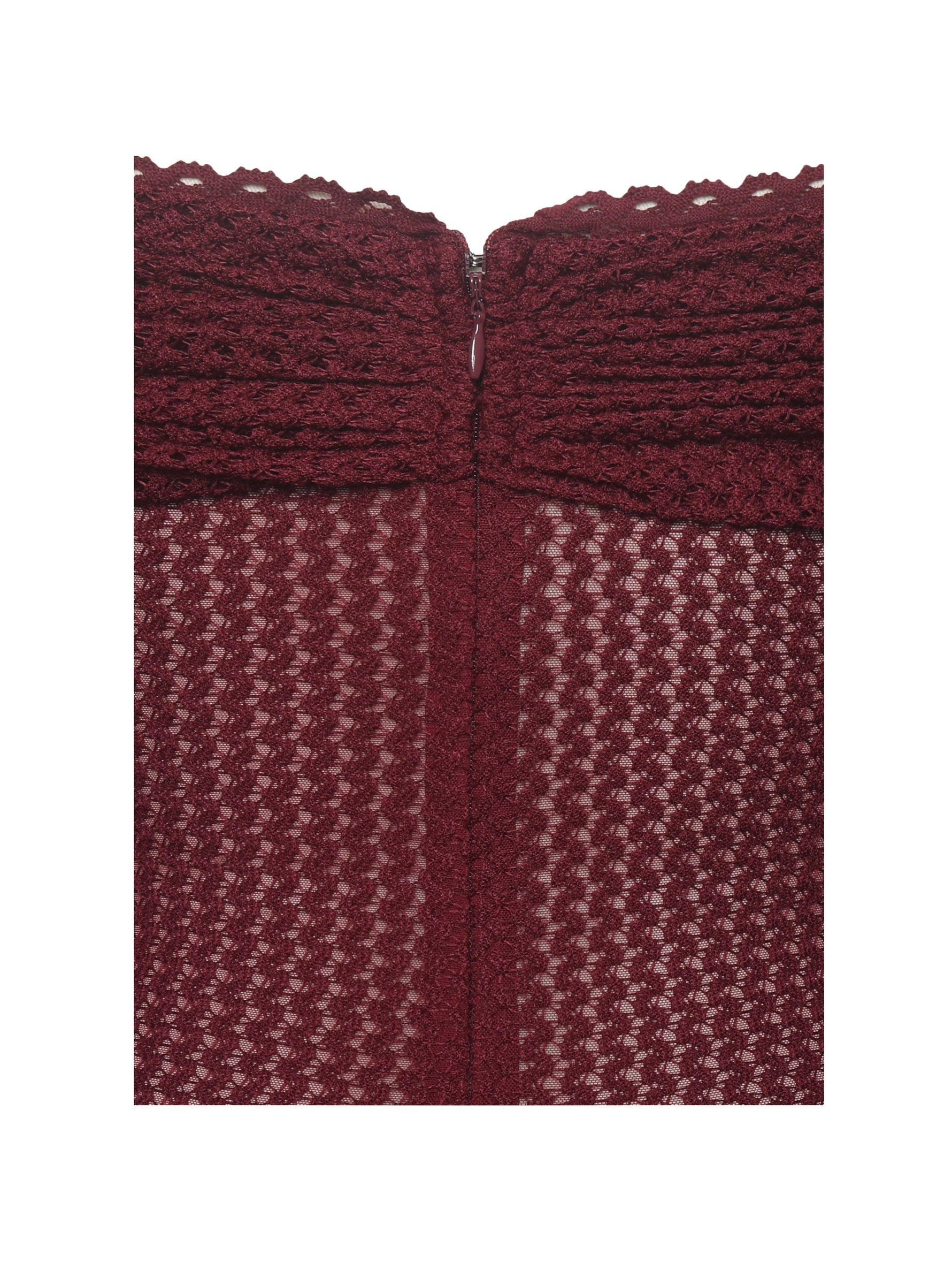 Kaedyn Burgundy Off Shoulder Long Sleeve Crochet Mermaid Maxi Dress Miss Circle