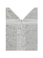 Adelaide White Beaded Sequin Net Bodycon Gown Miss Circle