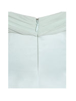 Zafrina Light Cyan Halter Off-shoulder Backless Mini Dress Miss Circle