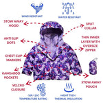 Car Seat Coat | The Road Coat Vegan - Purple Raptor