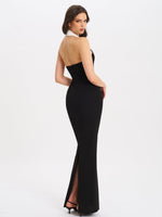 Raelyn Black and White Business Casual Maxi Dress Miss Circle