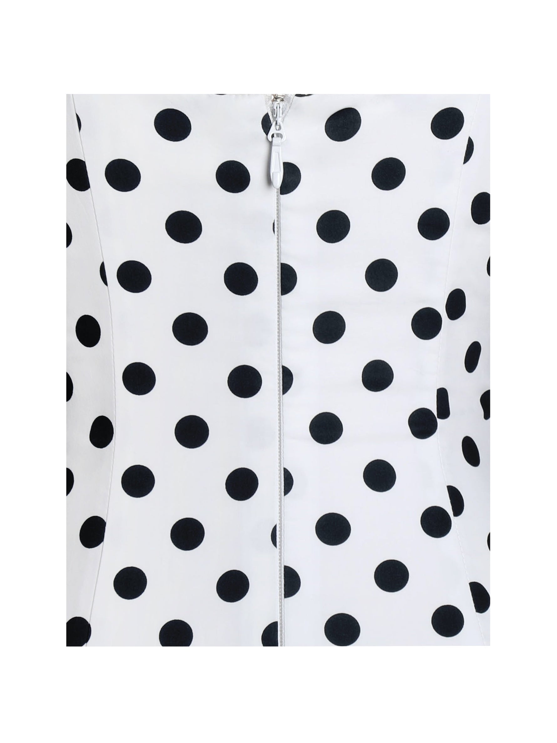 Rahma Polka Dot Drop Waist Midi Cotton Poplin Dress Miss Circle