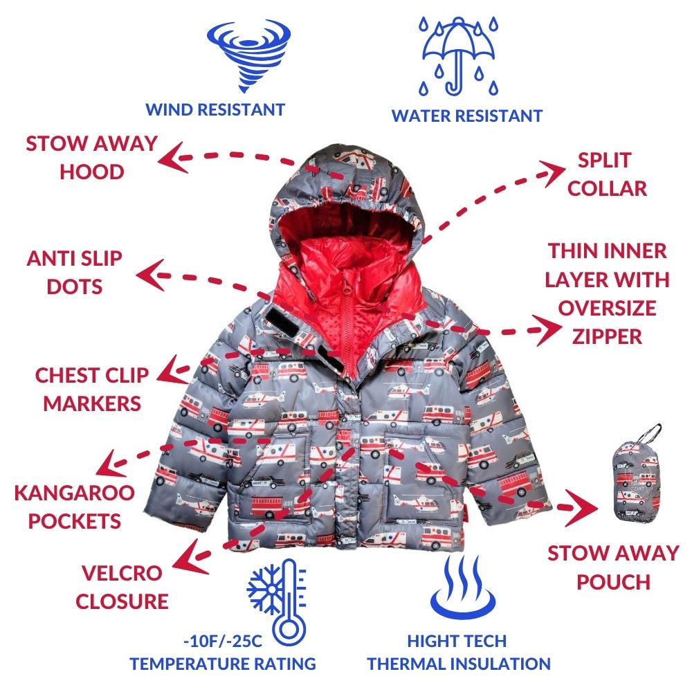 Car Seat Coat | The Road Coat Vegan - Rescue Print