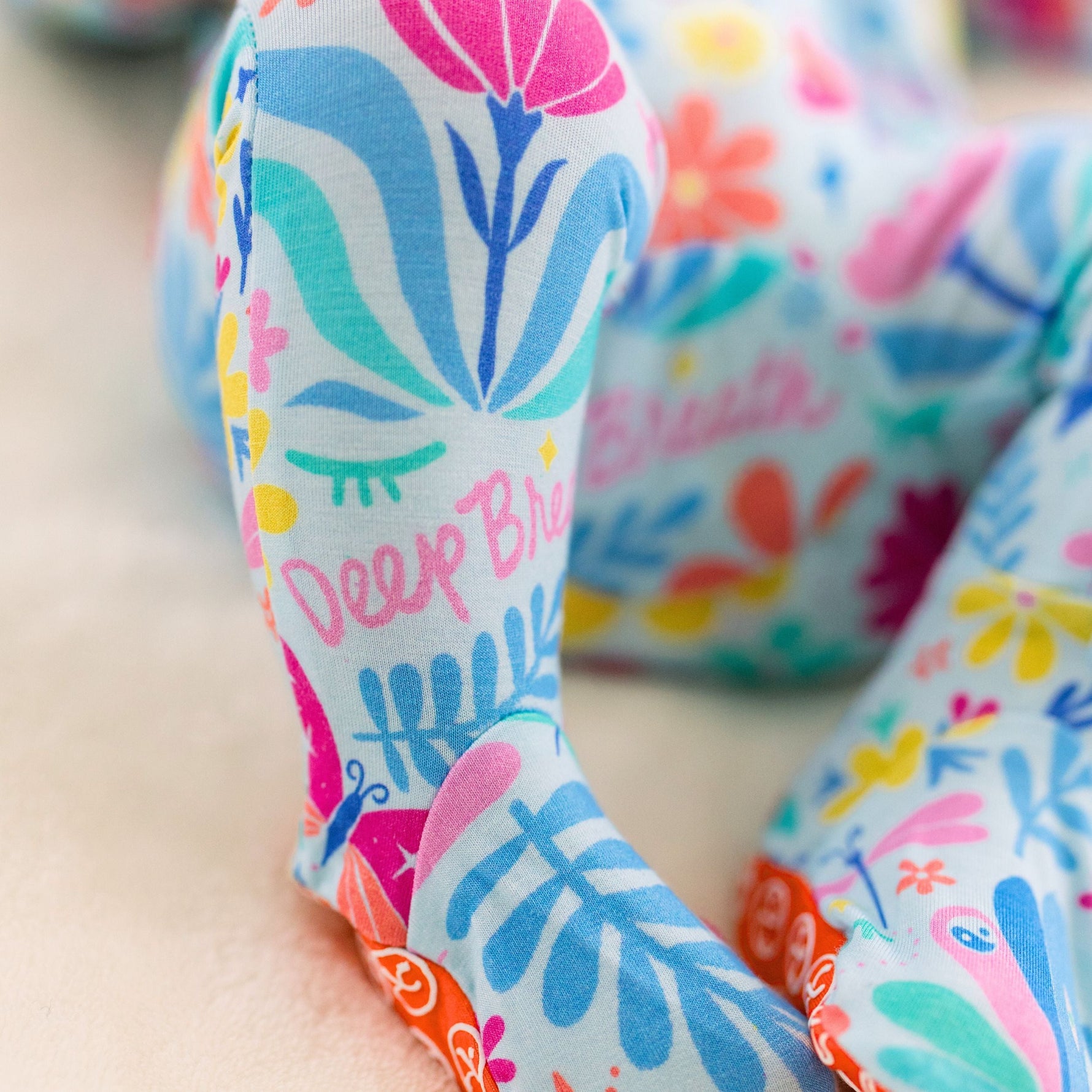 The Second-Skin Footie | Om Baby (Light Blue)