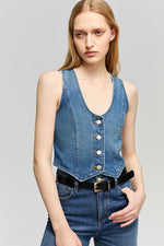 Blue Horizon Denim Vest HJ903 Hey Joanie
