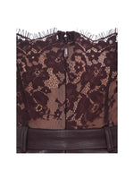 Fiera Mahogany Plunging Halter Belted Midi Dress