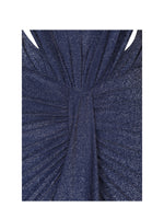 Terri Navy Sparkle Plunging Backless Maxi Dress Miss Circle