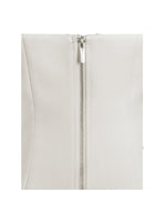 Yani Ivory Asymmetrical Lapel Sleeveless Peplum Top Miss Circle