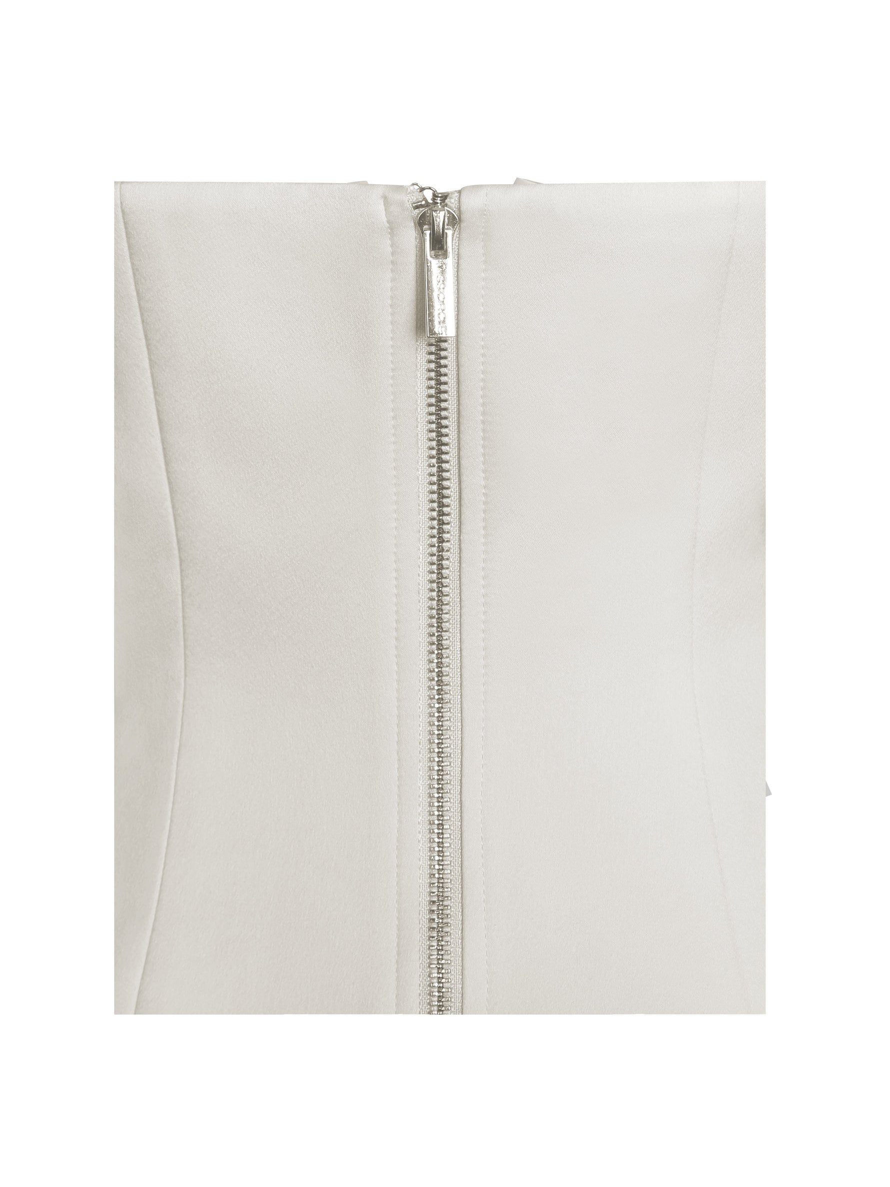 Yani Ivory Asymmetrical Lapel Sleeveless Peplum Top Miss Circle