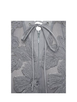 Raphaela Silver Beaded Floral Strapless Mermaid Maxi Dress