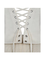 Adelina Butter Yellow Peplum Mermaid Gown with Lace-up Back Miss Circle