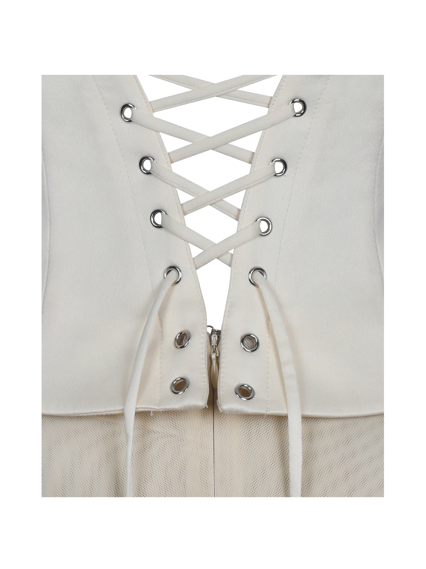 Adelina Butter Yellow Peplum Mermaid Gown with Lace-up Back Miss Circle