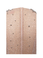 Rita Embroidered Mesh Silver Beaded Mermaid Gown