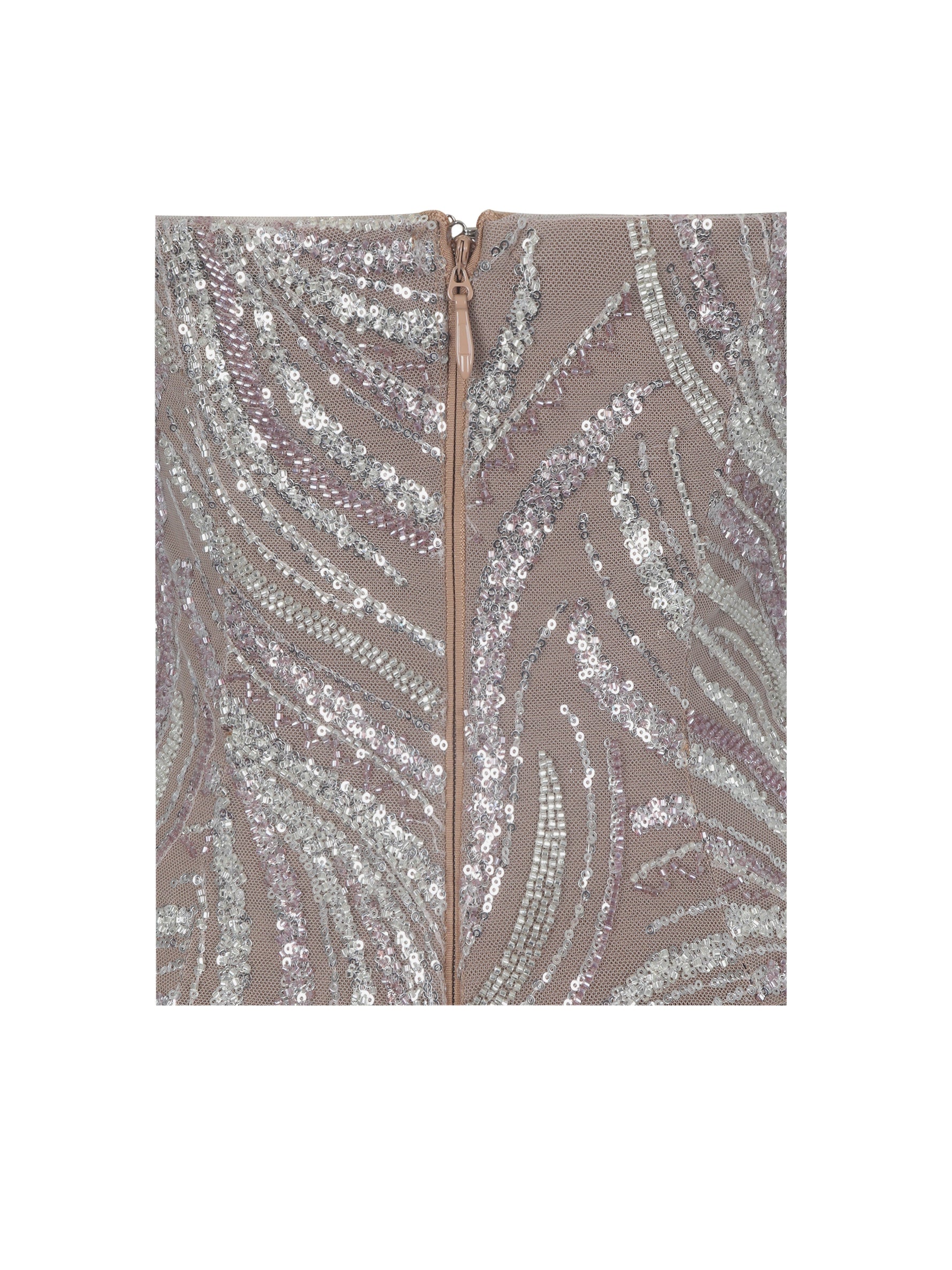 Nancie Apricot Beaded Halter Peplum Ruched Maxi Dress