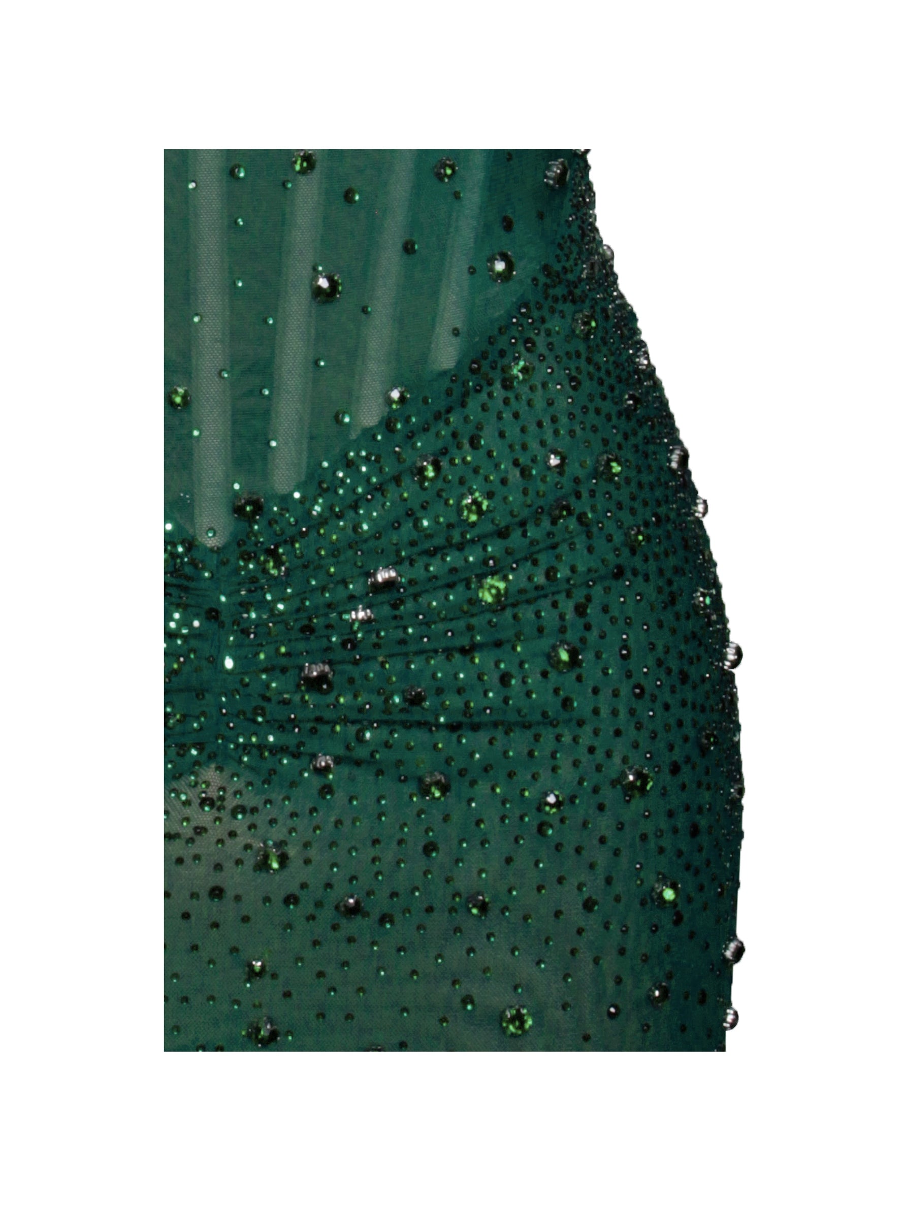 Fatima Green Crystal Sleeveless Corset Mermaid Maxi Dress Miss Circle