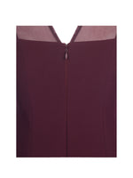 Natasha Burgundy Faux Two-Piece Turtleneck Mini Dress Miss Circle