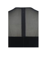 Quielle Black Mesh and Velvet Midi Bodycon Dress Miss Circle