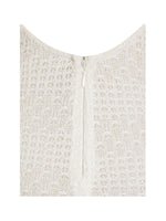 Pamina Beige Crochet Long Sleeve Midi Flare Mermaid Dress