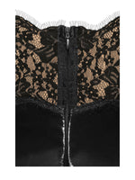 Shelby Black Vegan Leather with Lace Mini Dress Miss Circle